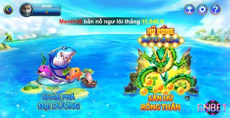 Bắn cá tại gnbet có nhiều sảnh chơi 