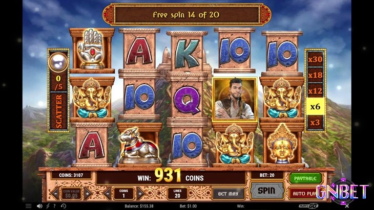 Cách chơi game slot Pearls of India rất đơn giản