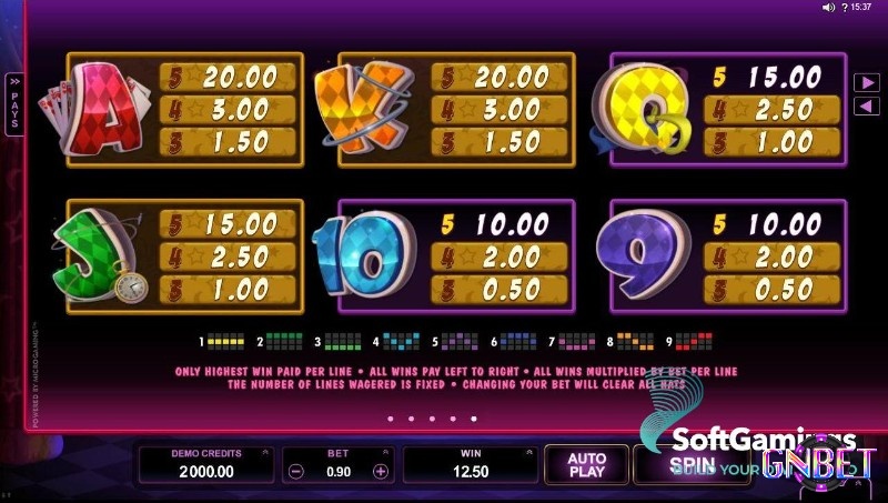 Các biểu tượng thẻ bào trong slot chủ đề ma thuật này