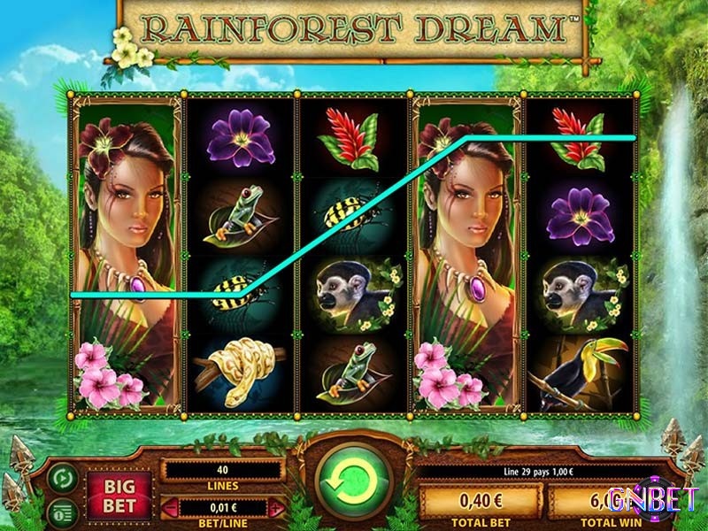 Slot rừng nhiệt đới này có cấu trúc 5 cuộn và 40 dòng thanh toán