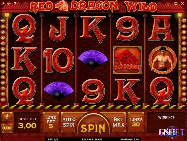 Red Dragon Wild slot của thiết kế 5x3 đến từ nhà phát hành iSoftbet