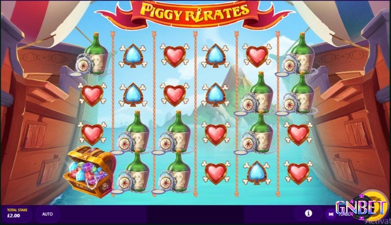 Piggy Pirates là trò chơi máy đánh bạc hấp dẫn với các biểu tượng đẹp mắt 