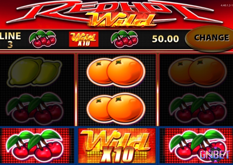 Giao diện chính của slot game với các biểu tượng trái cây khác nhau