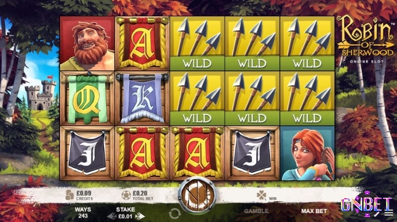 Giao diện chính của slot game với các biểu tượng hoang dã đặc trưng