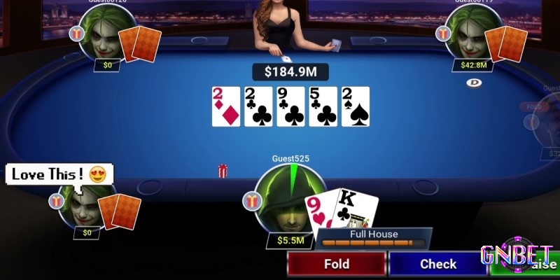 Vòng chơi River theo luật đánh poker là cuối cùng 